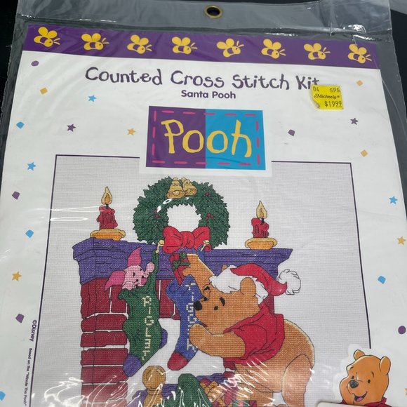 Disney "SANTA POOH" Counted Cross Stitch Kit New - Picture 4 of 5